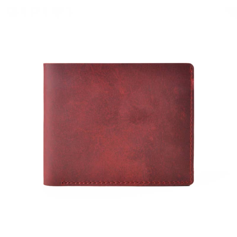 Leather Wallet, Bifold Wallet, Handmade Wallet for Men: Dark Brown