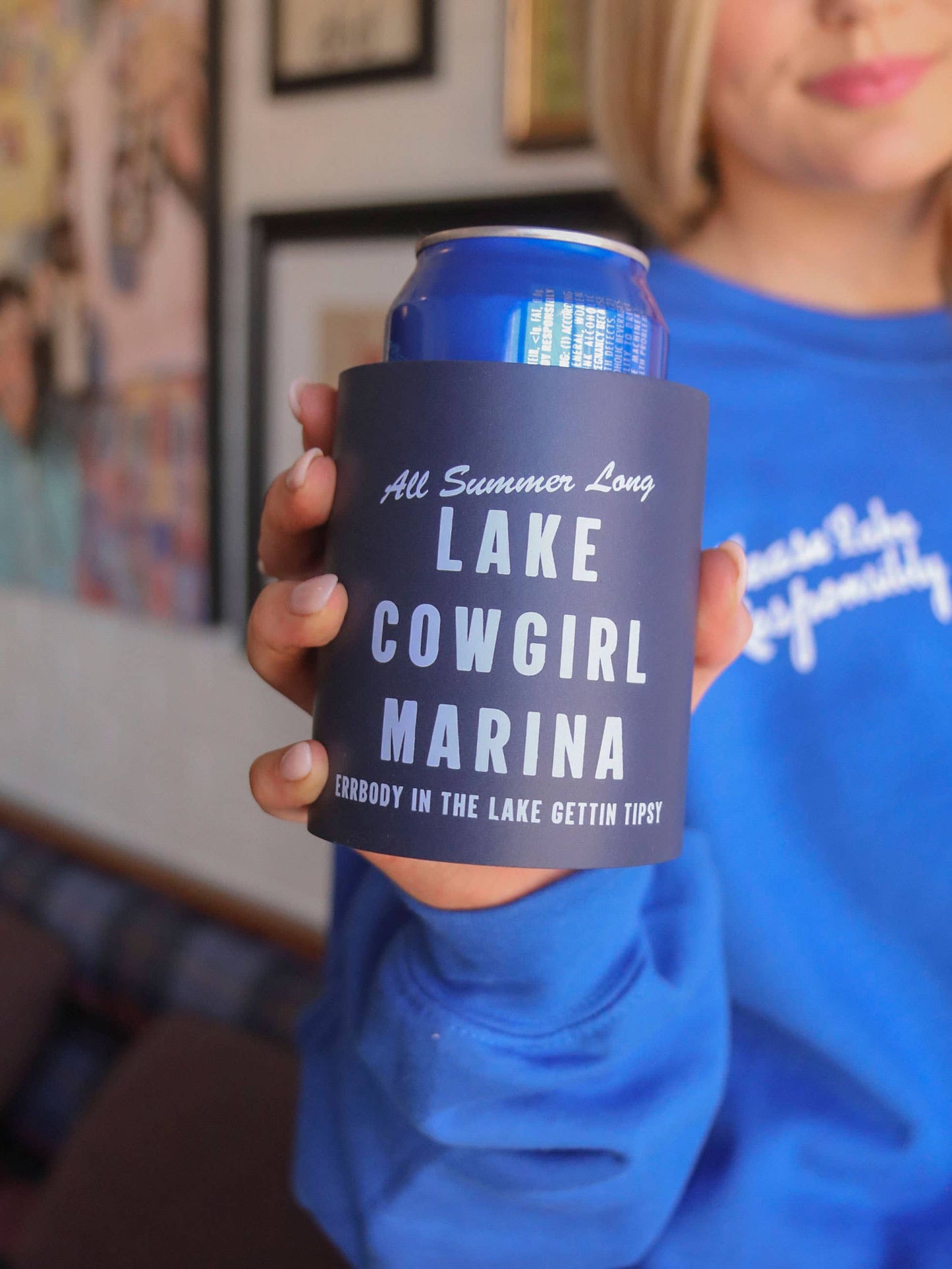 LAKE COWGIRL MARINA FOAM KOOZIE