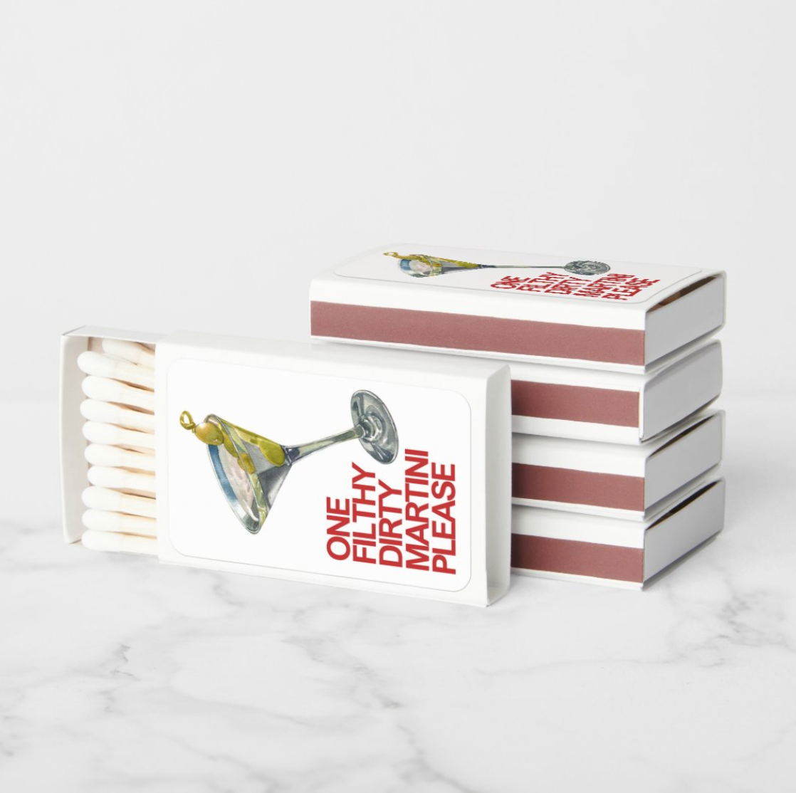 Dirty Martini Match Box