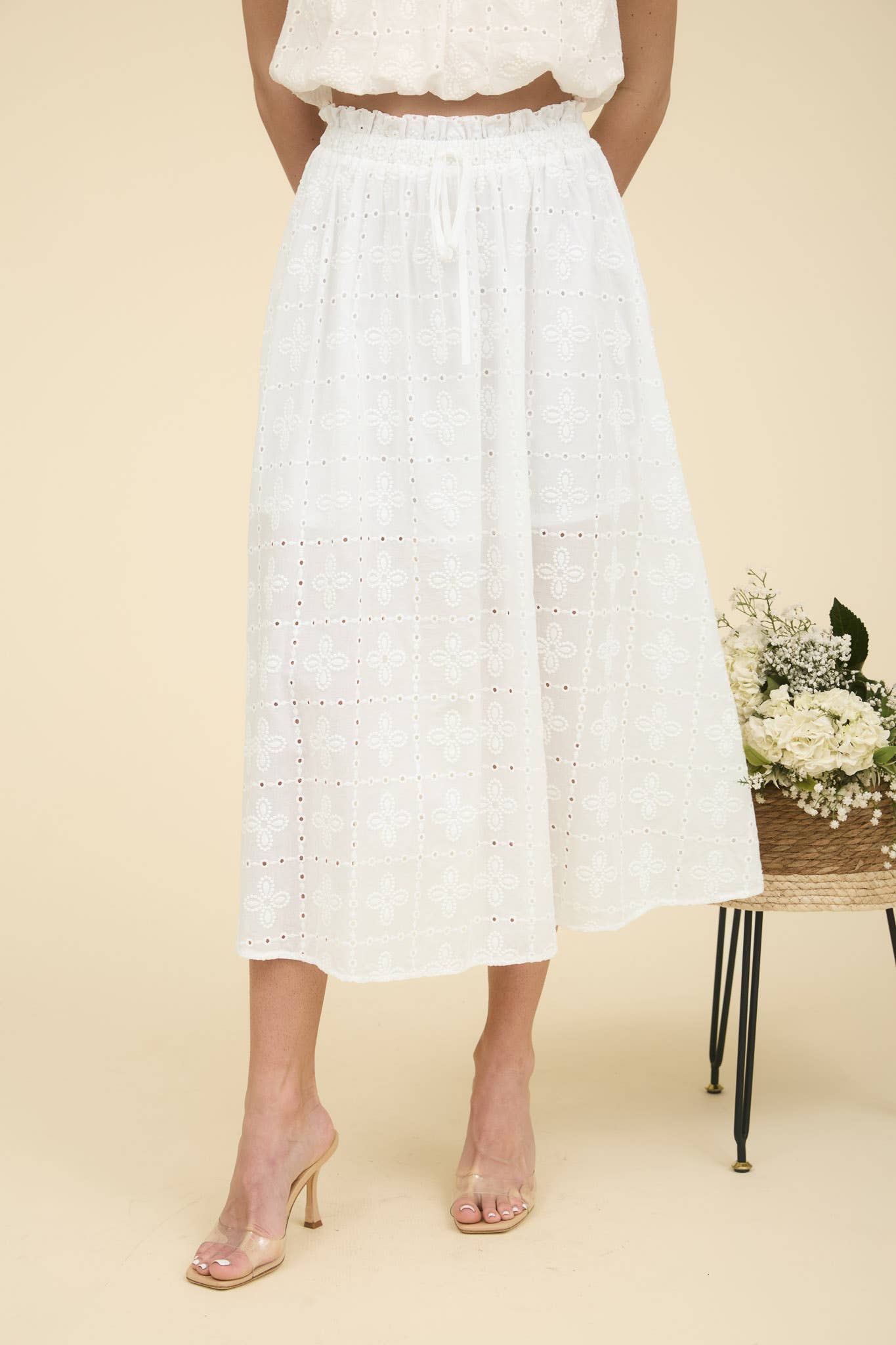 Sweet Magnolia Eyelet Skirt