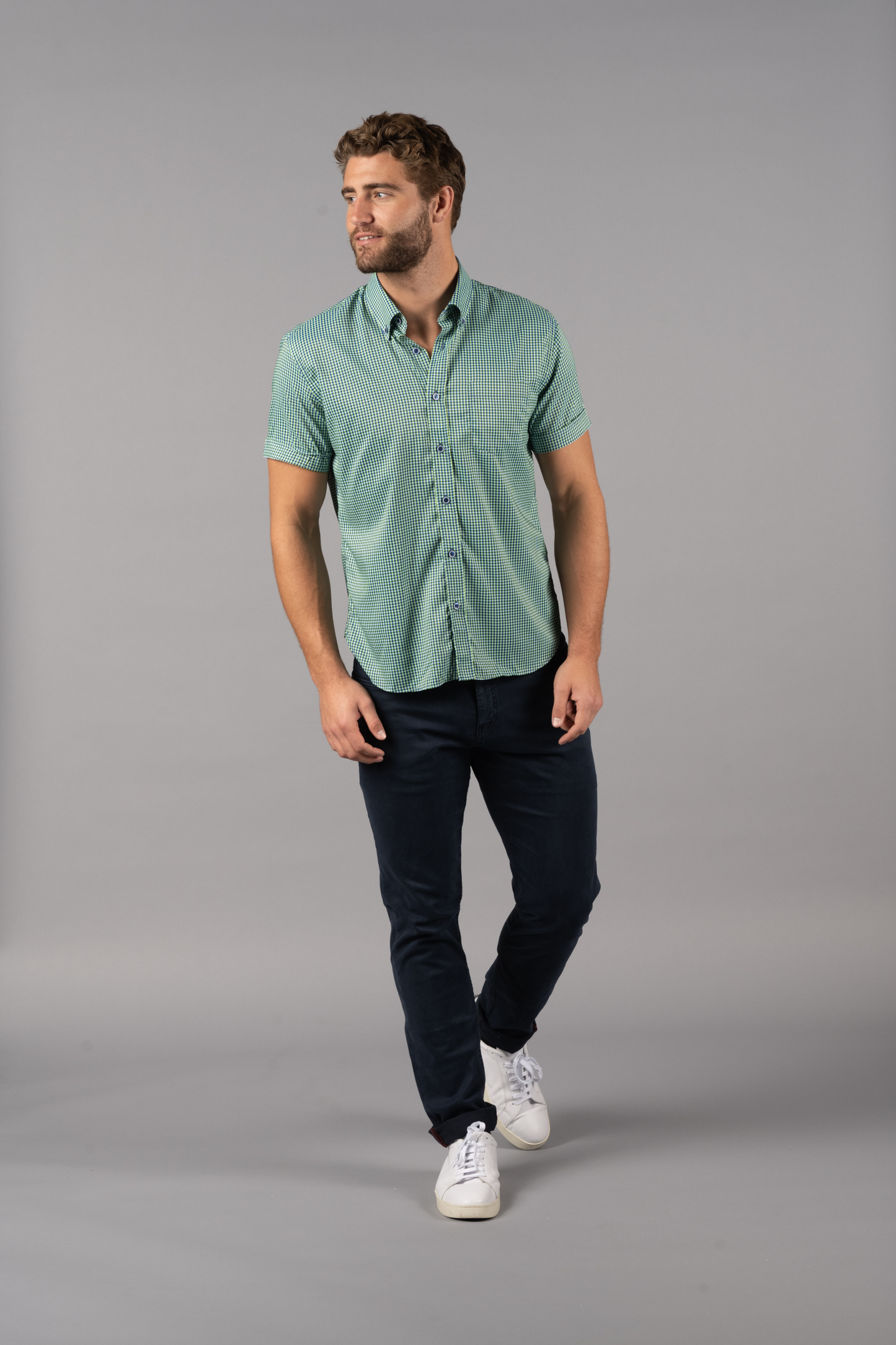 Elijah Green & Navy Check
