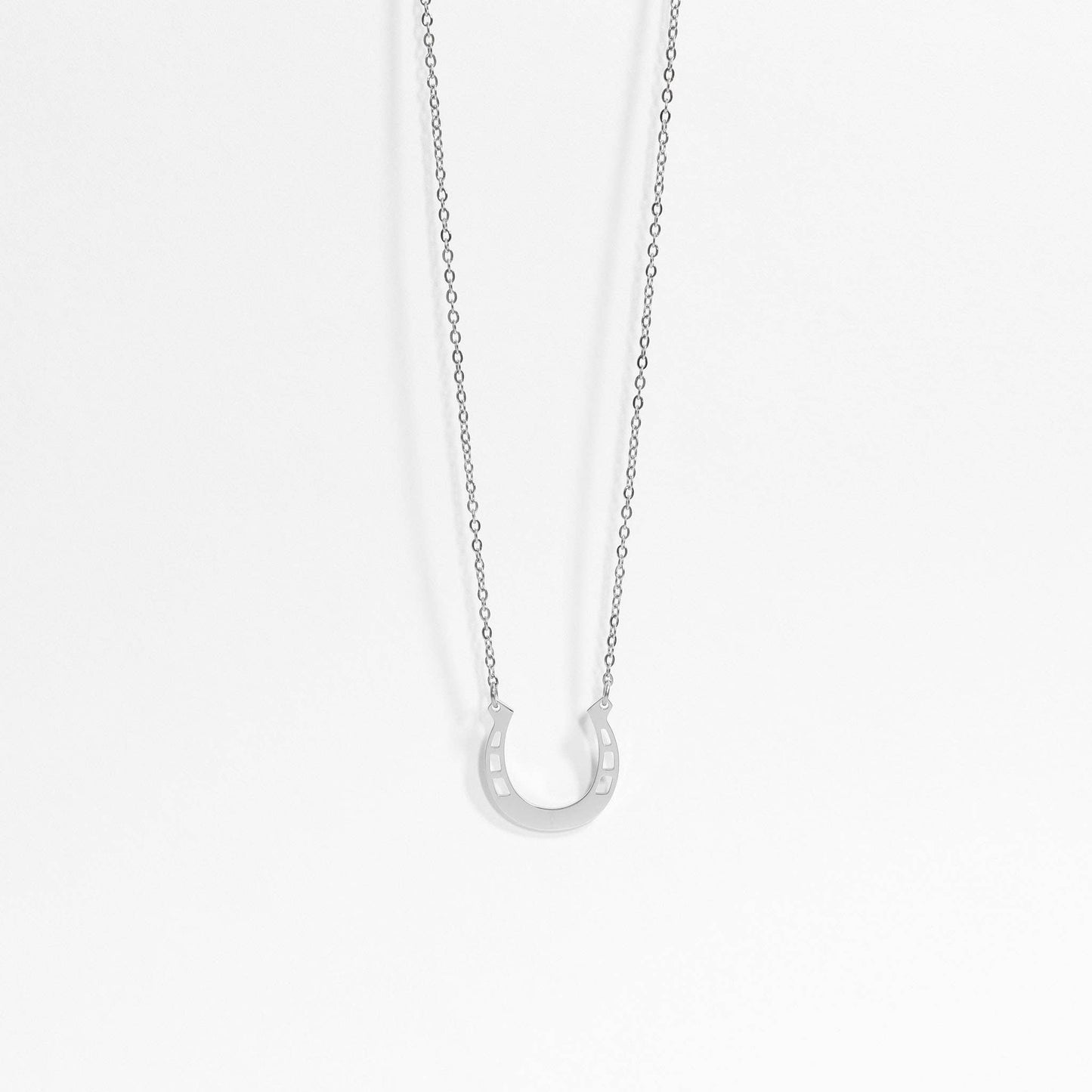 Durango 18” Horseshoe Necklace: Silver