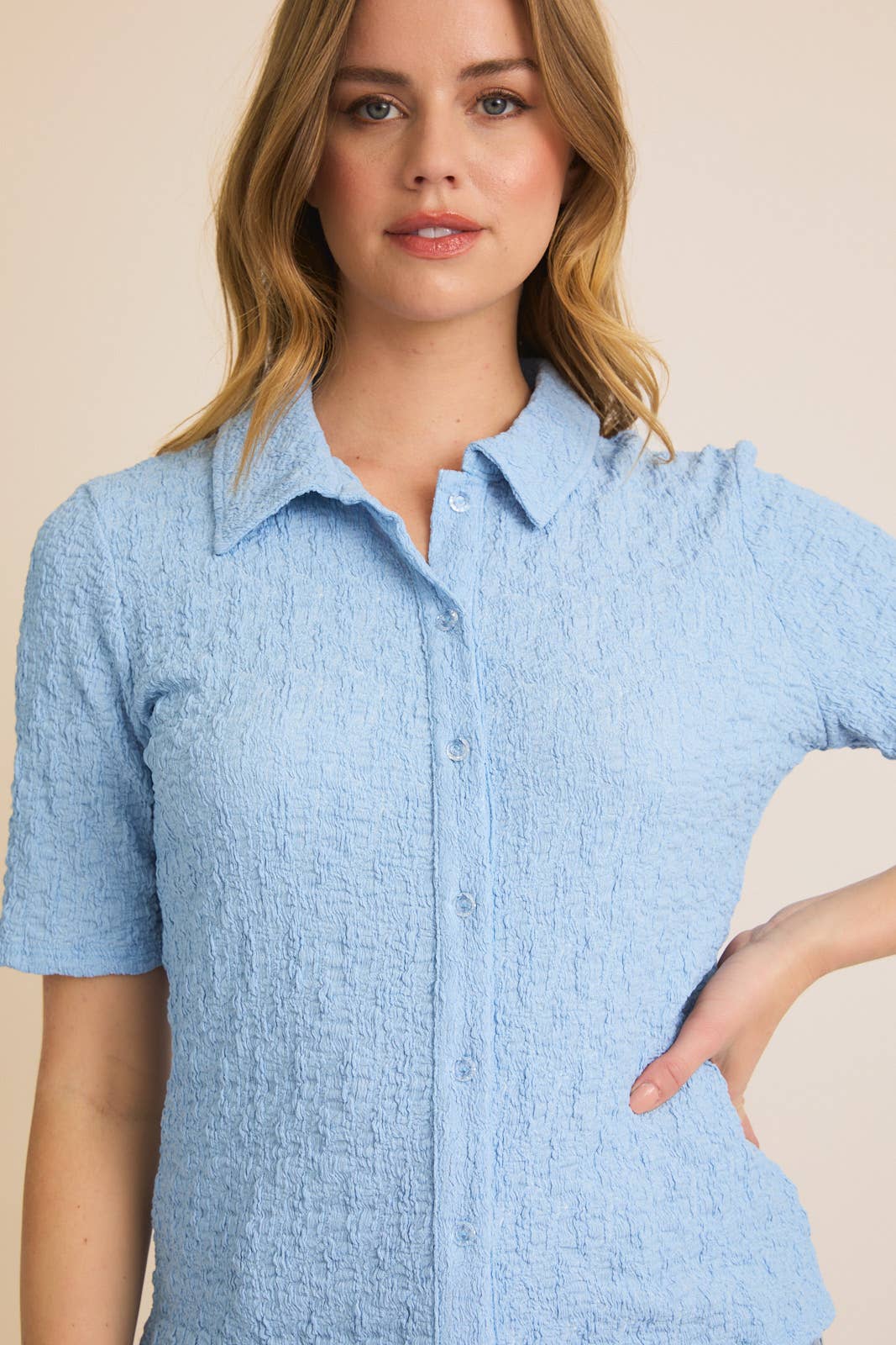 Waves Button Up Half Sleeve Shirt