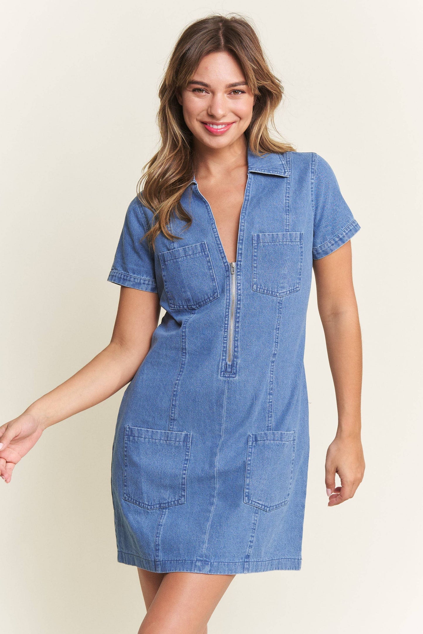 Bluebird Washed Denim Mini Dress