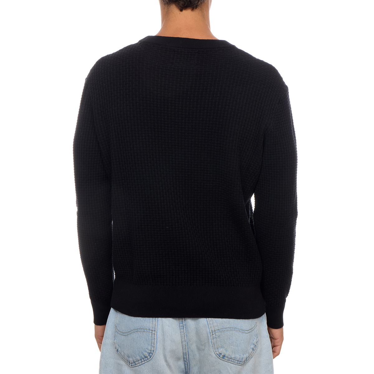 Allen 100% Cotton Sweater: Black