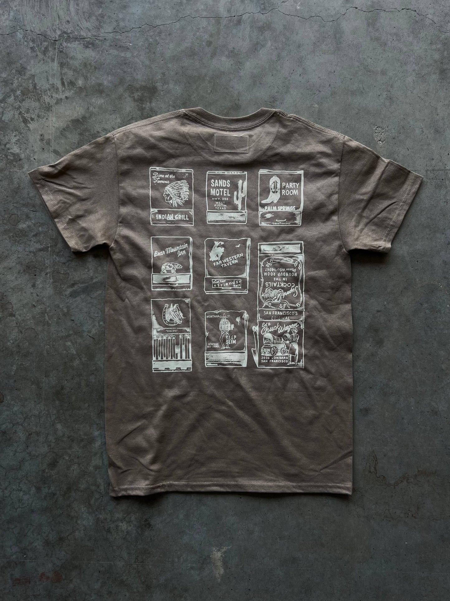 MATCHBOOK TEE: SOIL BROWN