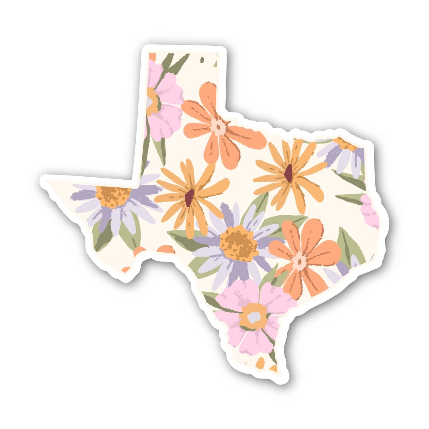 Texas Floral Pattern Sticker