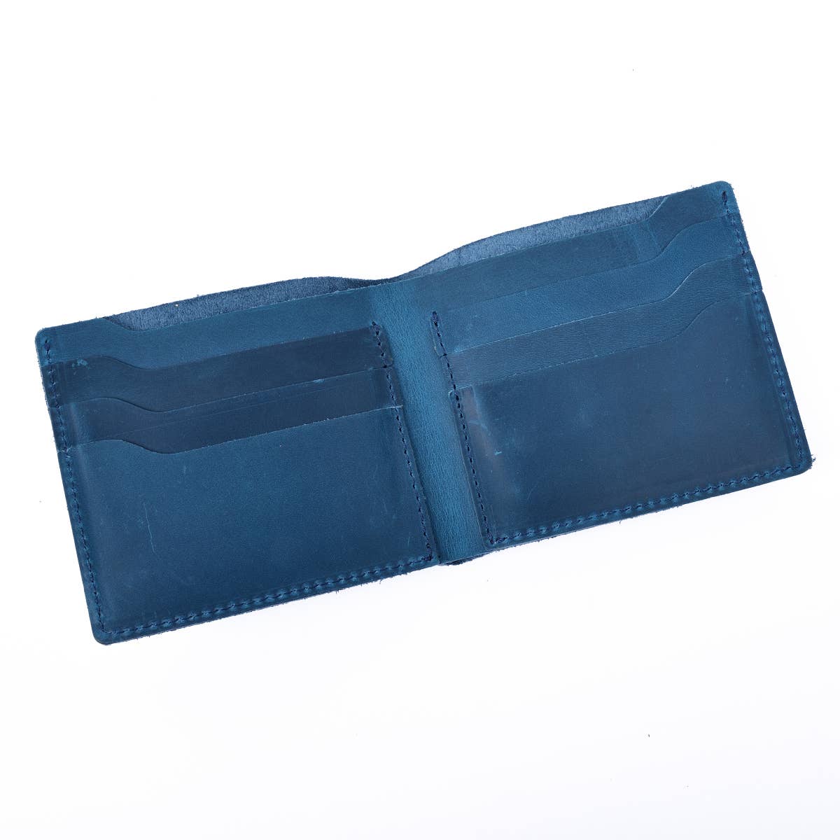 Leather Wallet, Bifold Wallet, Handmade Wallet for Men: Dark Brown
