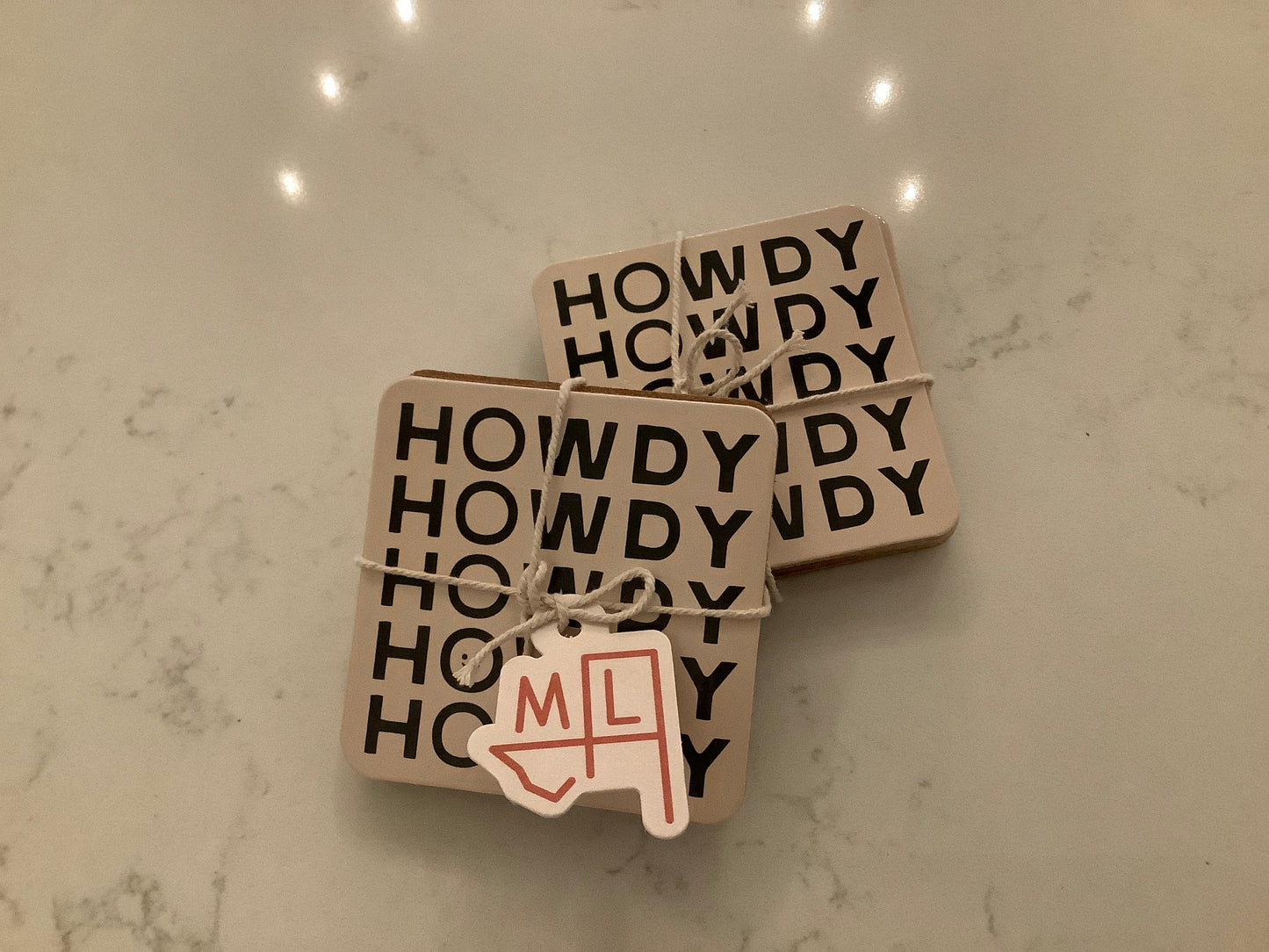 Howdy double sided coasters