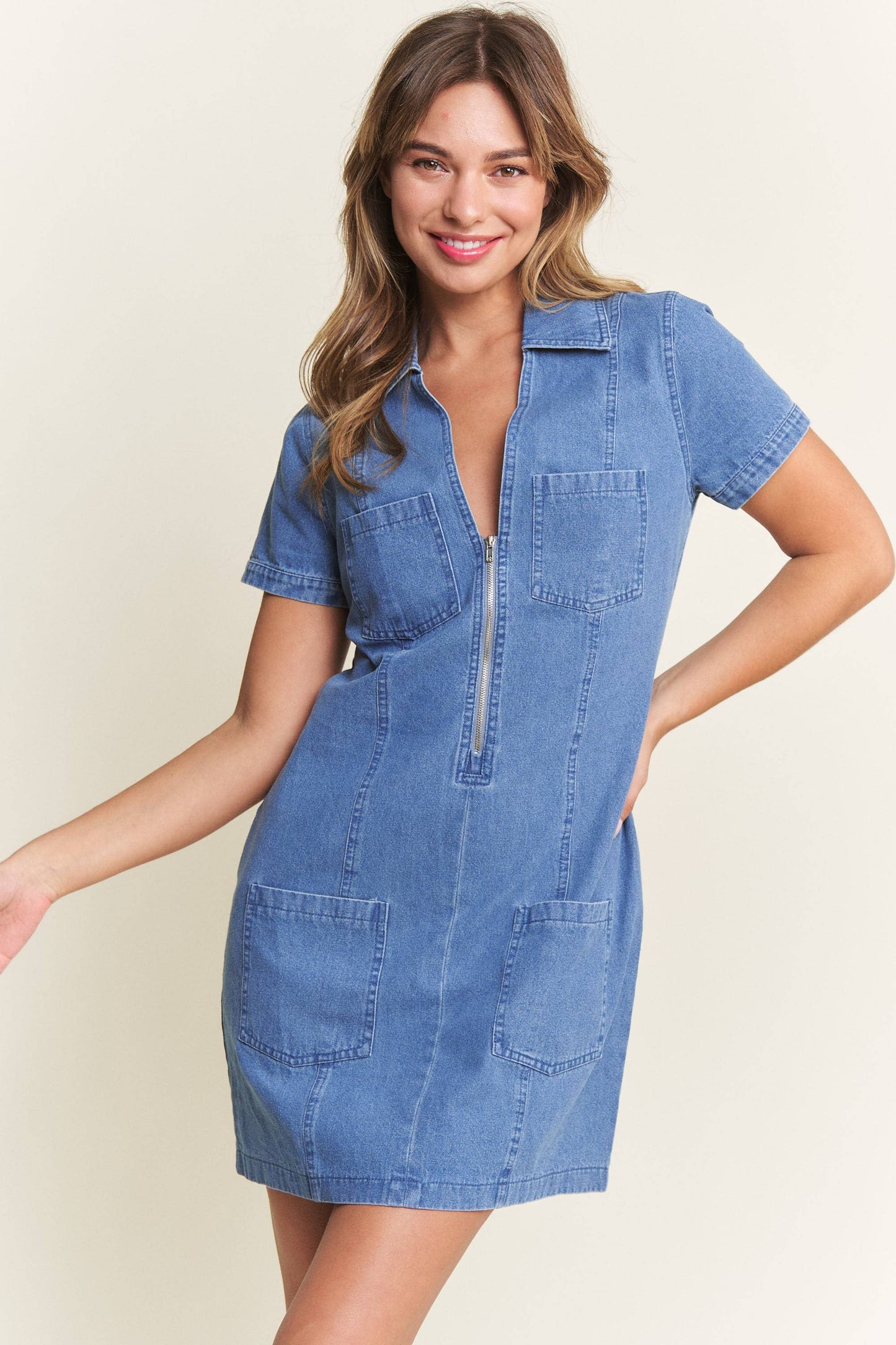 Bluebird Washed Denim Mini Dress