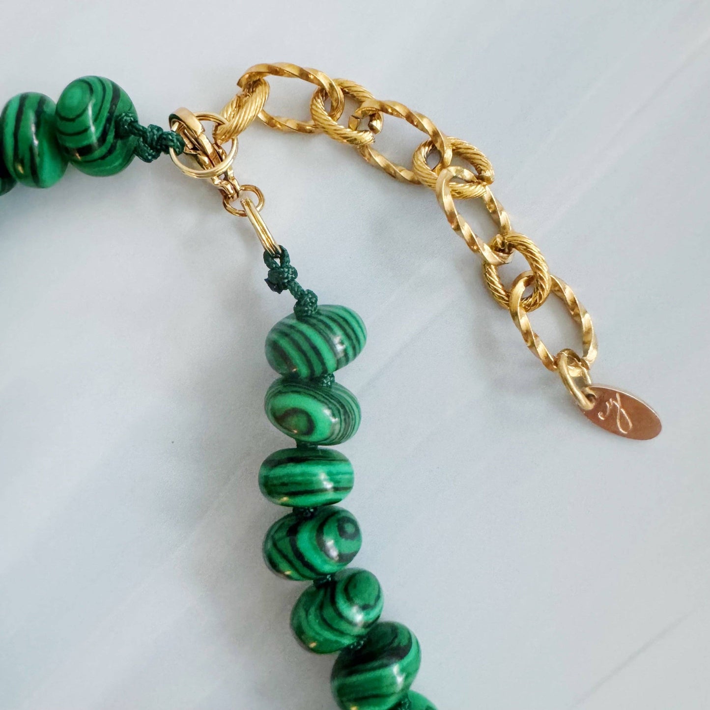 Refined Stone Bead Necklace – Timeless Everyday Accent: Malachite Green