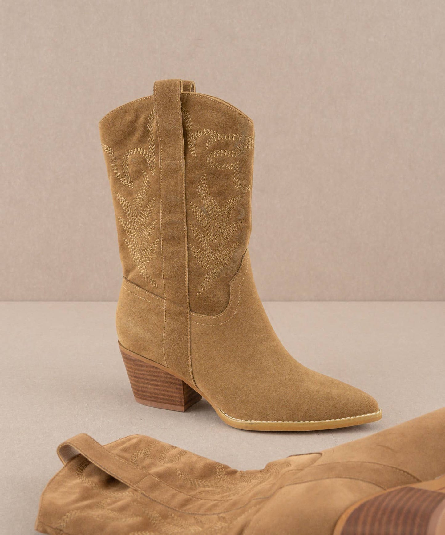 The Sephira Camel | Embroidered Western Short Boot