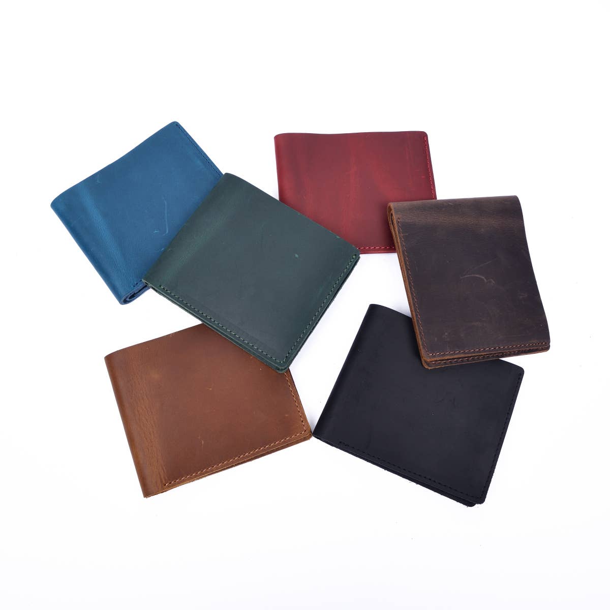 Leather Wallet, Bifold Wallet, Handmade Wallet for Men: Dark Brown