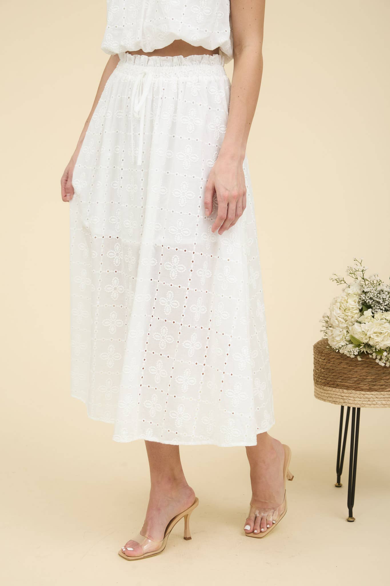 Sweet Magnolia Eyelet Skirt