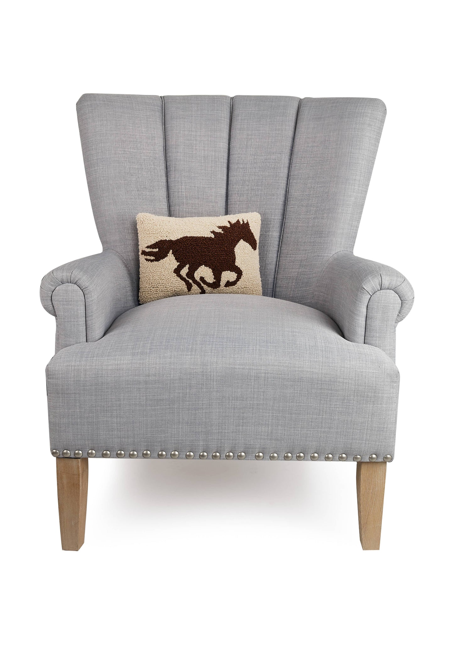 Racehorse Brown Silouette Hook Pillow