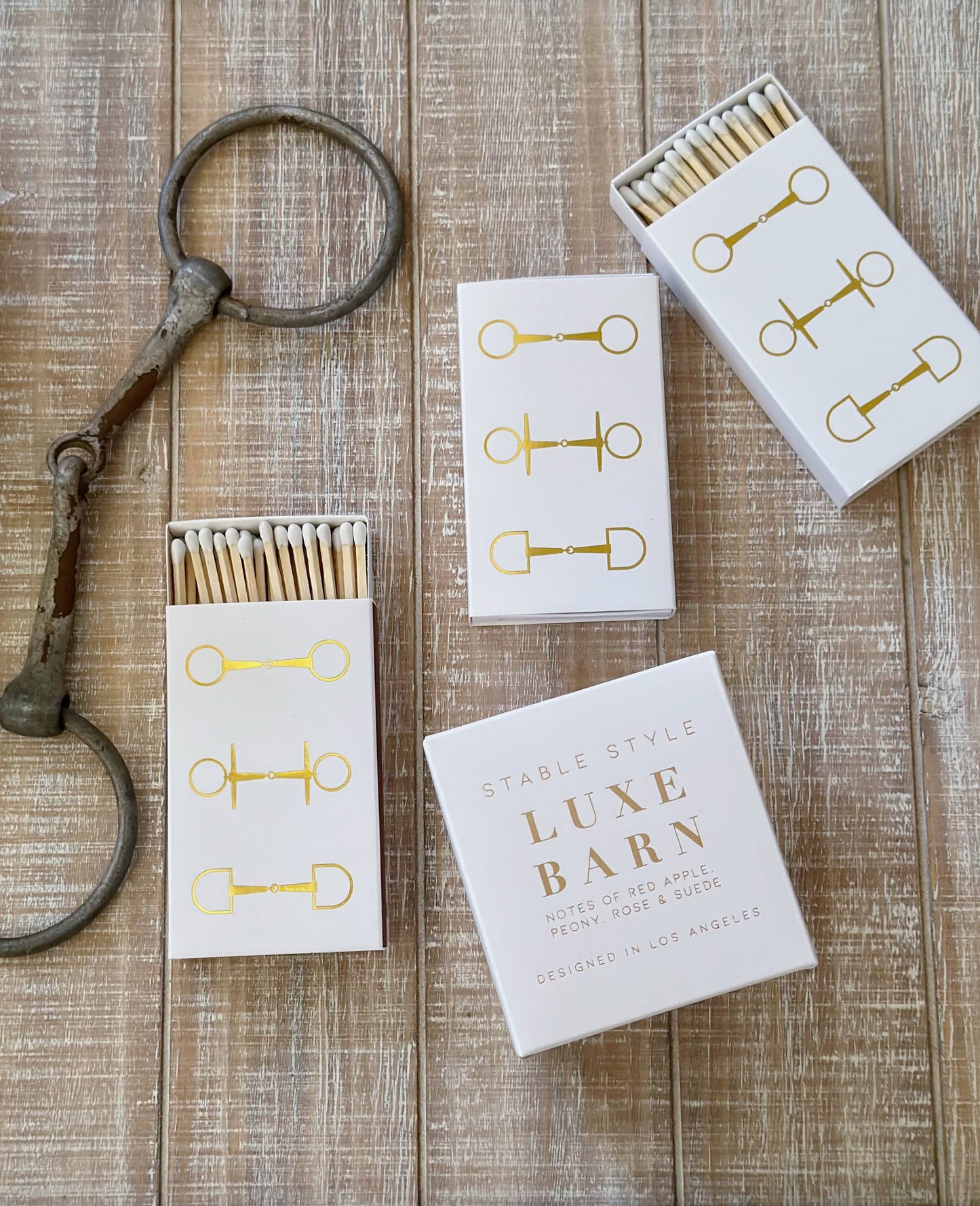 White Oversized Horse Bit Matches: White