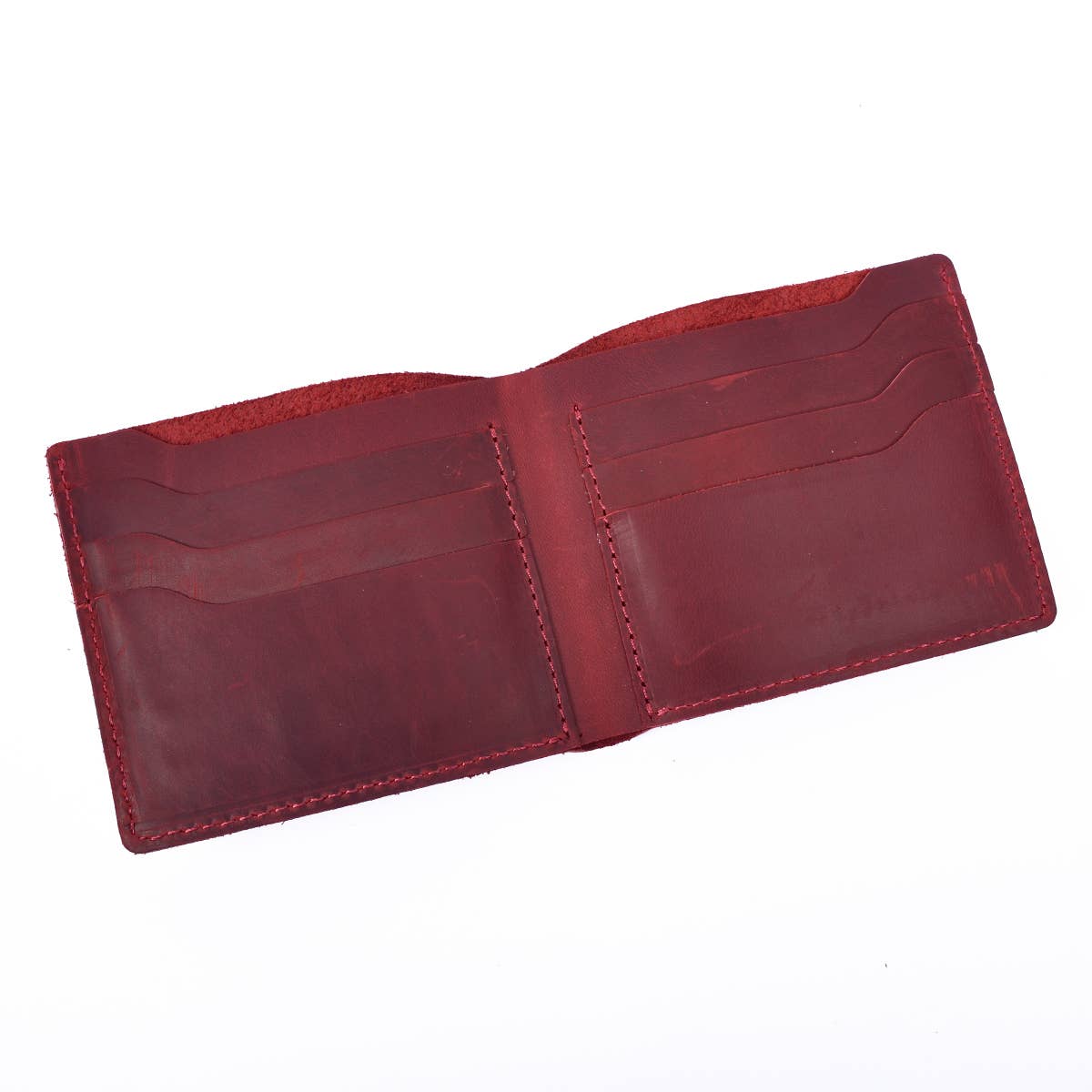 Leather Wallet, Bifold Wallet, Handmade Wallet for Men: Dark Brown