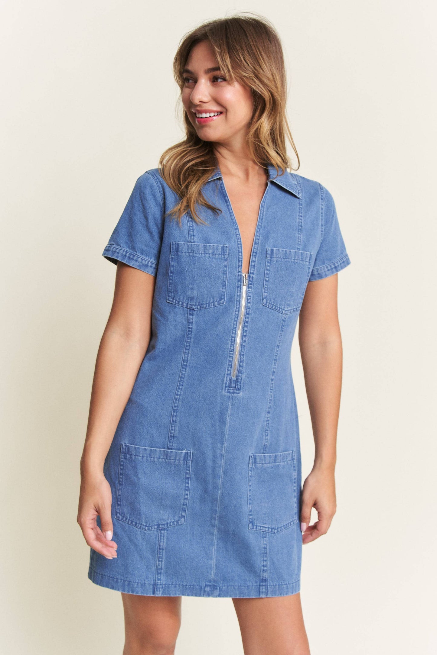 Bluebird Washed Denim Mini Dress