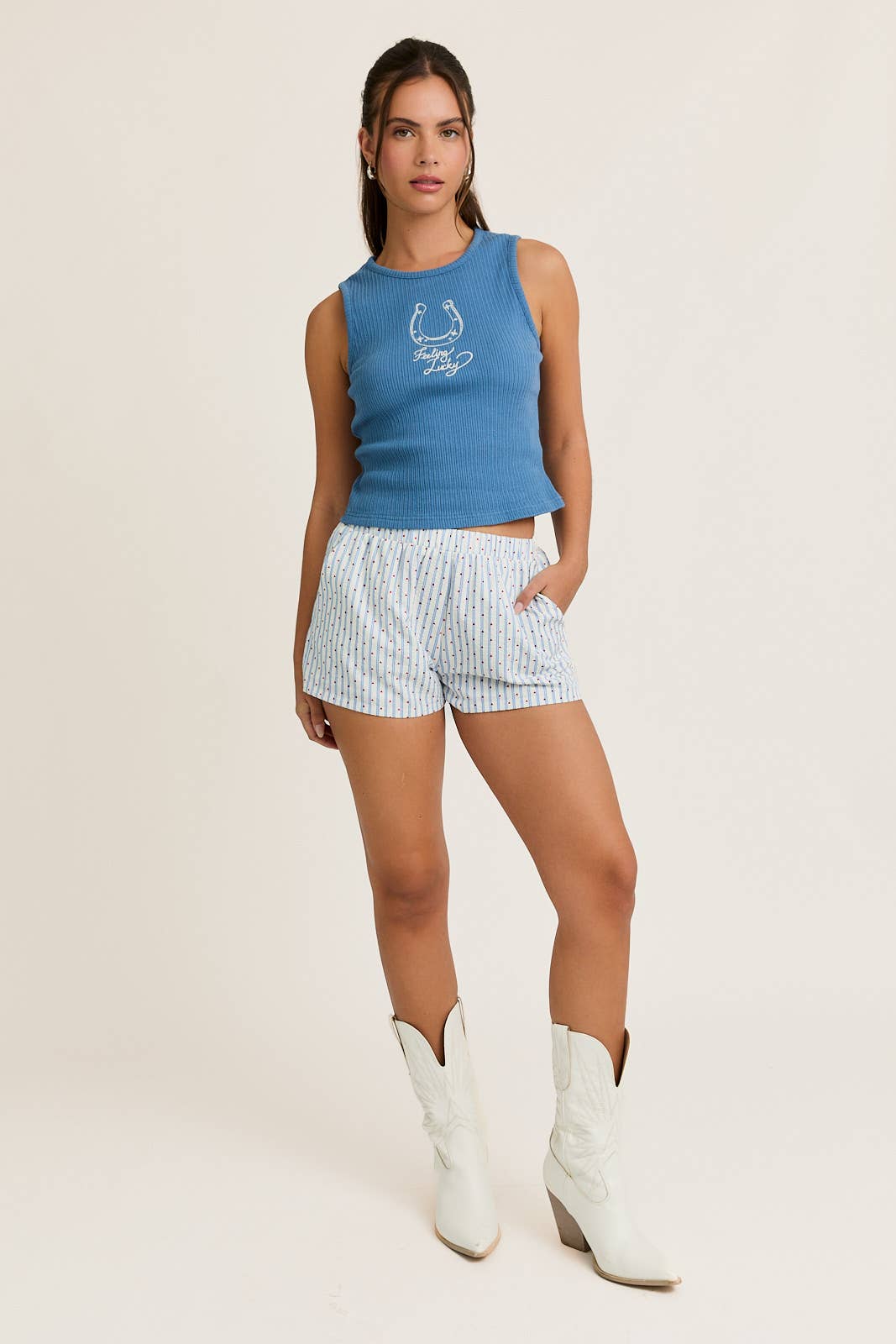 Feeling Lucky Embroidered Tank Top