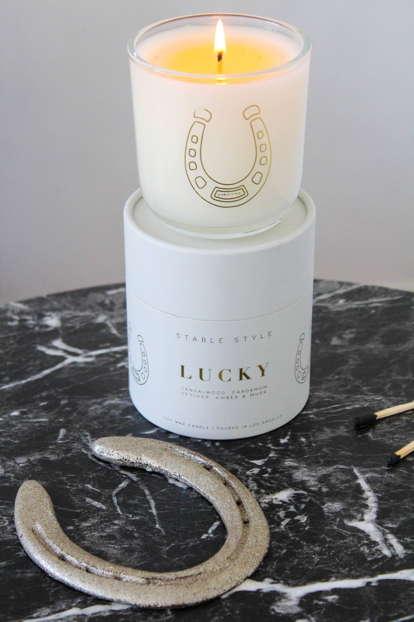 Horseshoe Soy Wax Candle - Lucky