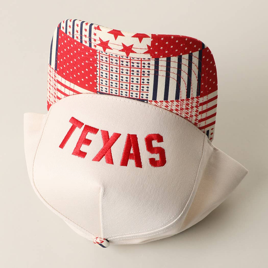 TEXAS Embroidered Patchwork Brim Trucker Hat: MULTI