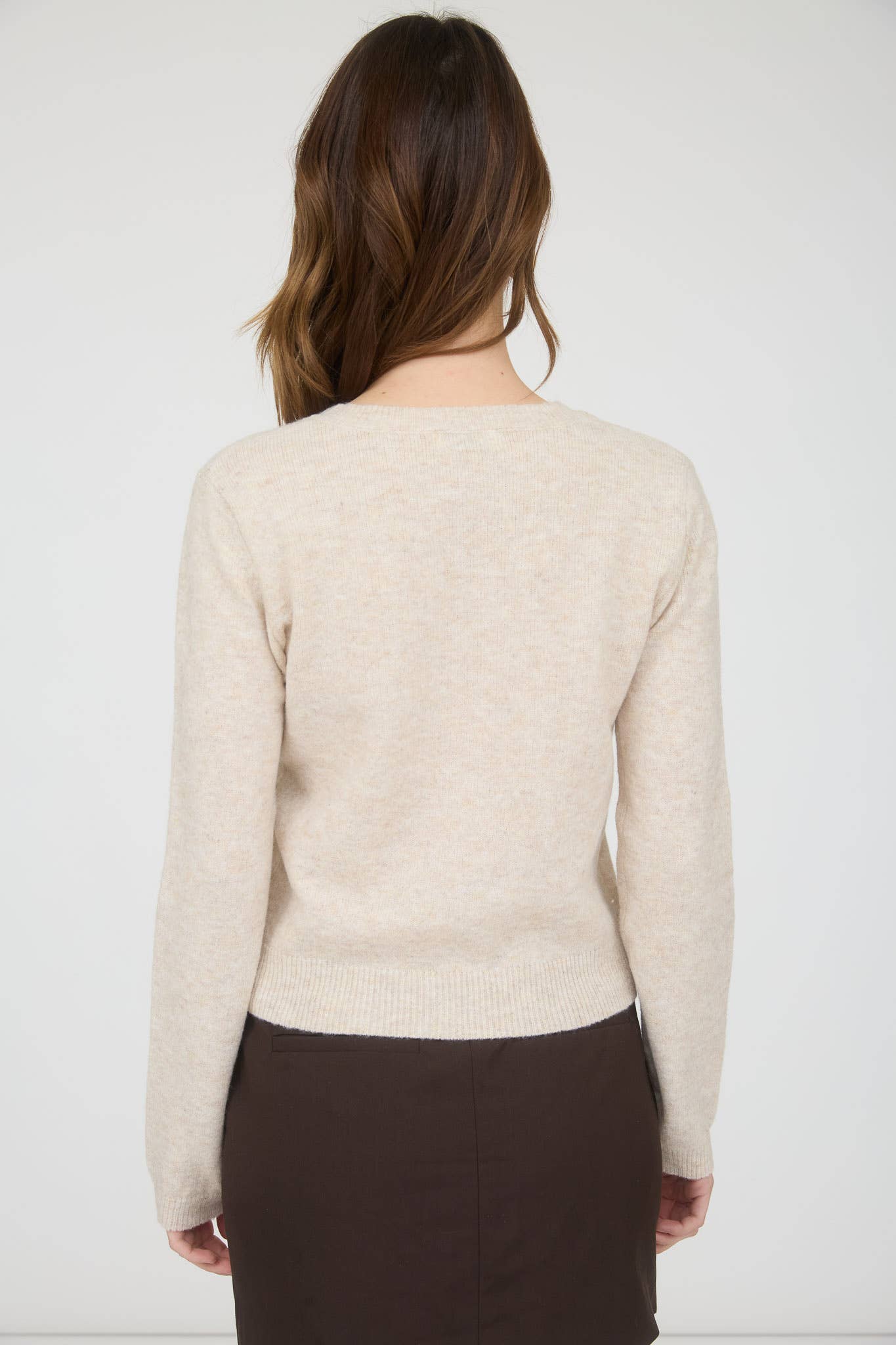 Tiffany Round Neck Button Down Cardigan