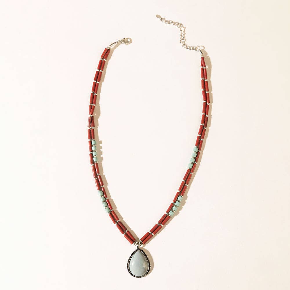The Carmine Necklace in Scarlet Red