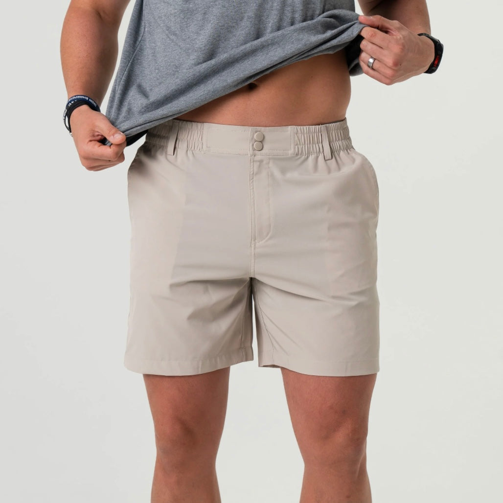 Everyday Short - Light Khaki American Flag Pocket