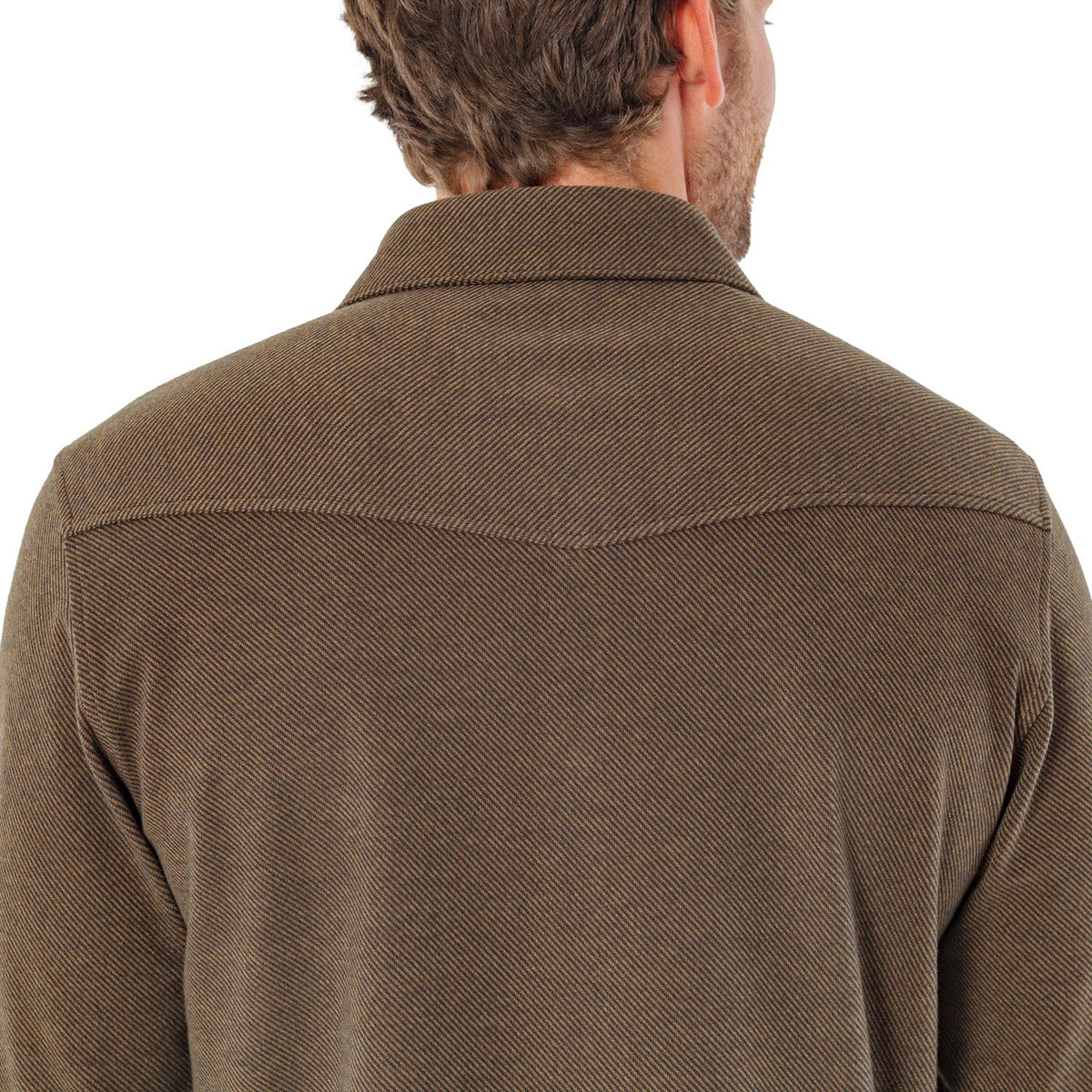 Chill-Knit Plaid Pearl Snap Shirt: Woodgrain