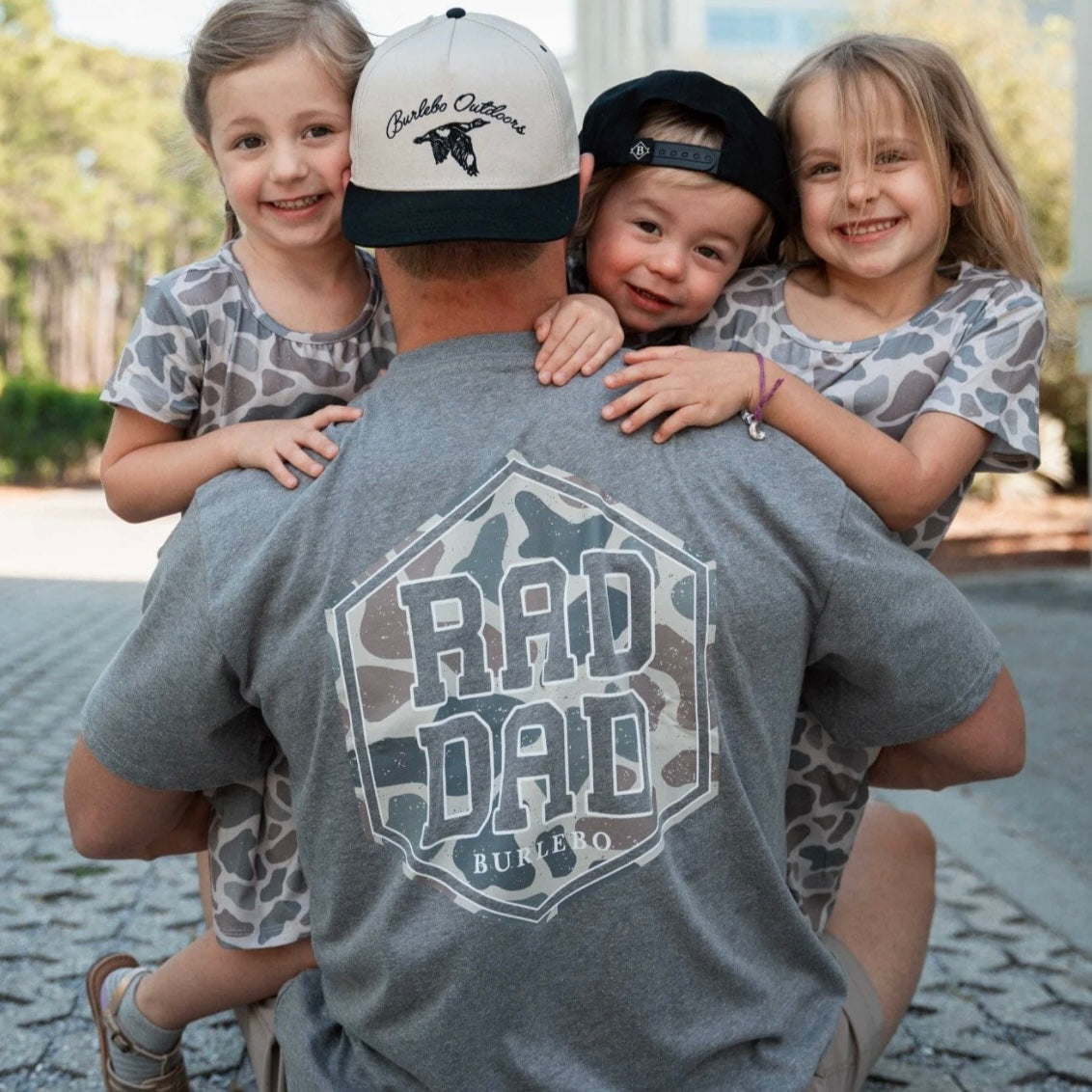 SS - Rad Dad Deer Camo - Dark Heather Grey