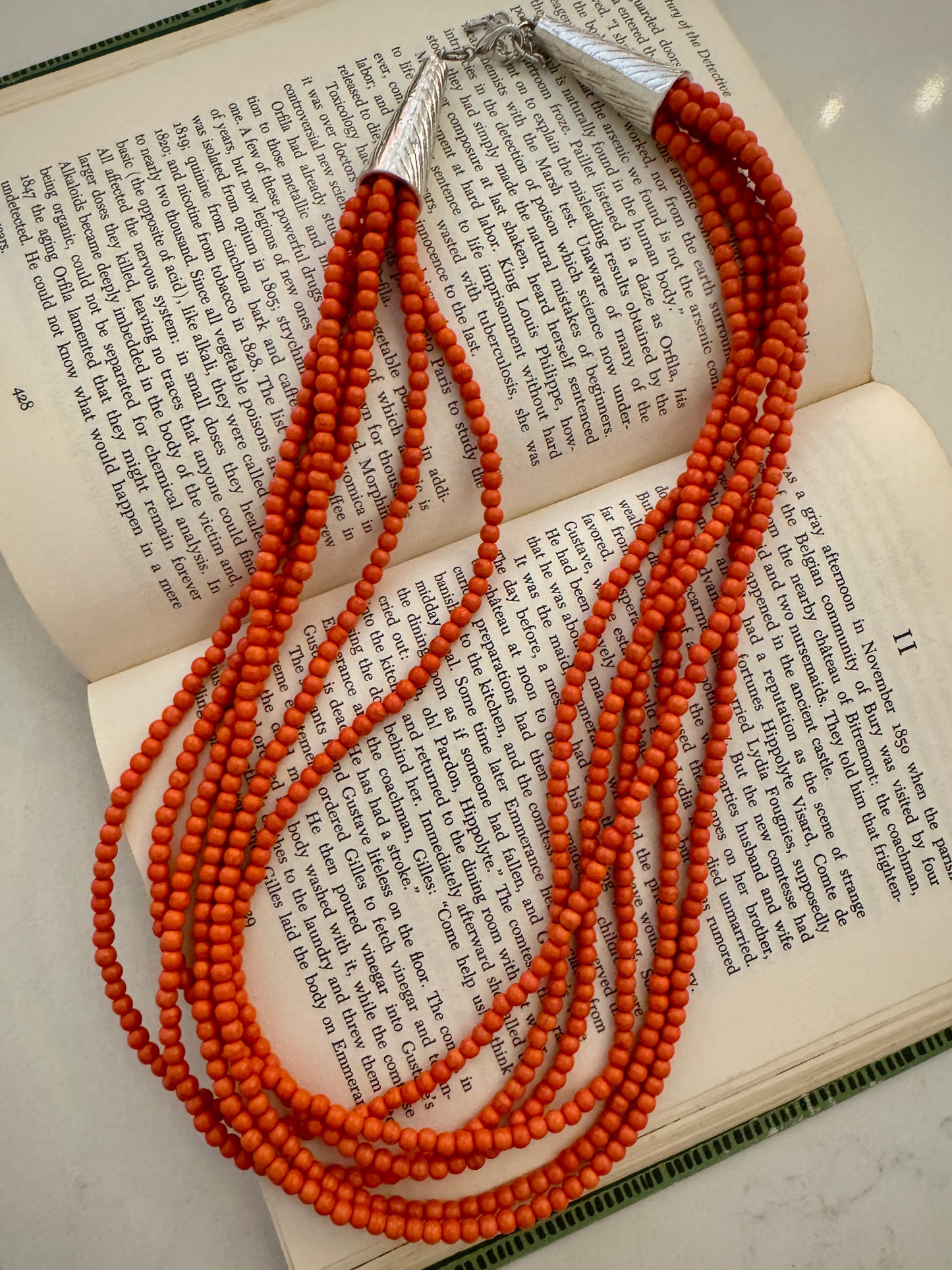 Whispering Coral Beaded Necklace