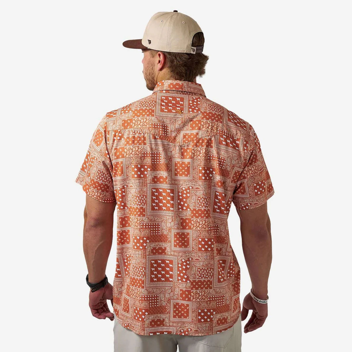 Performance Western Shirt - Texas Paisley: Orange