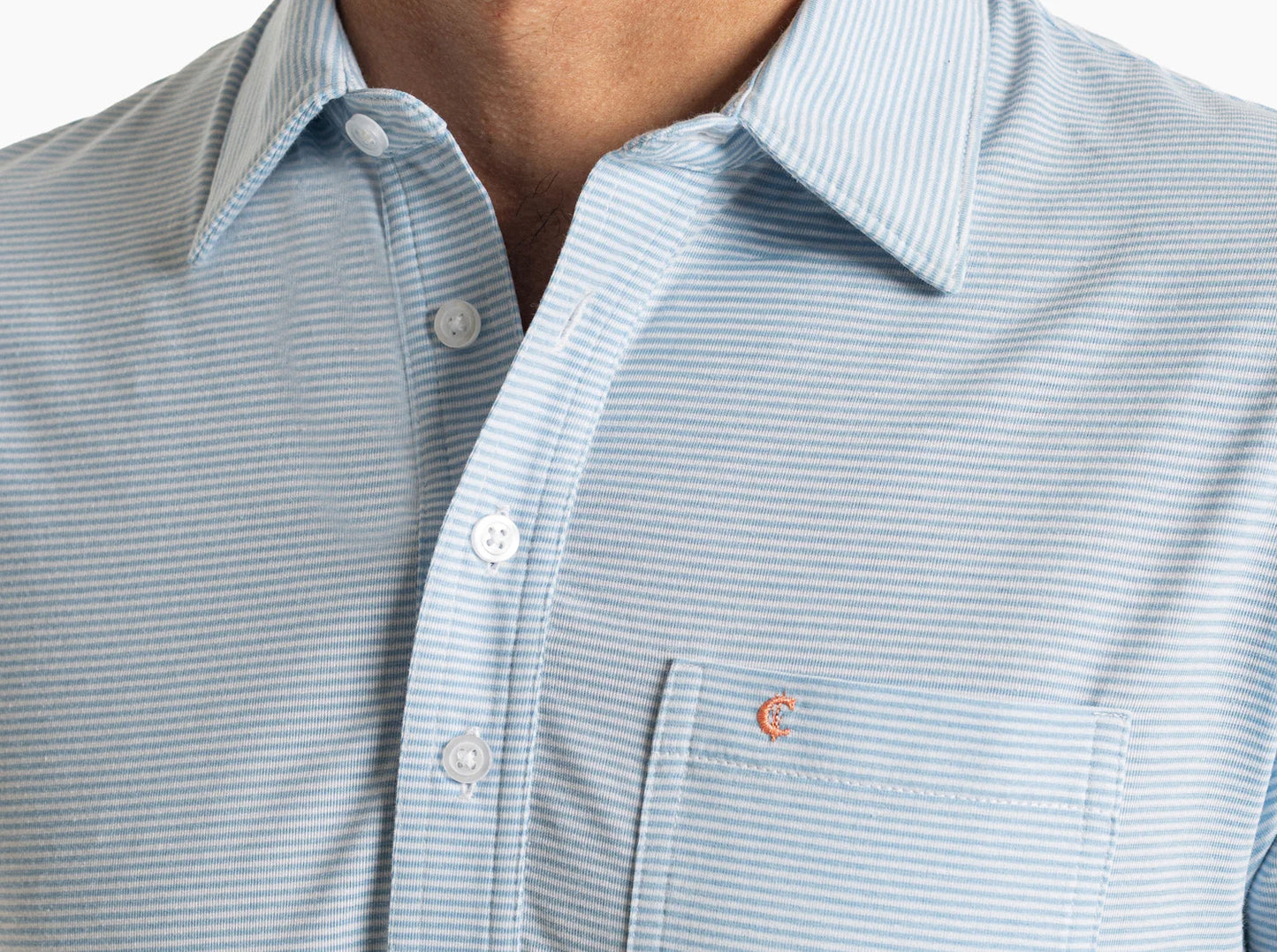 Performance Players Shirt: Hobby Stripe Light Blue