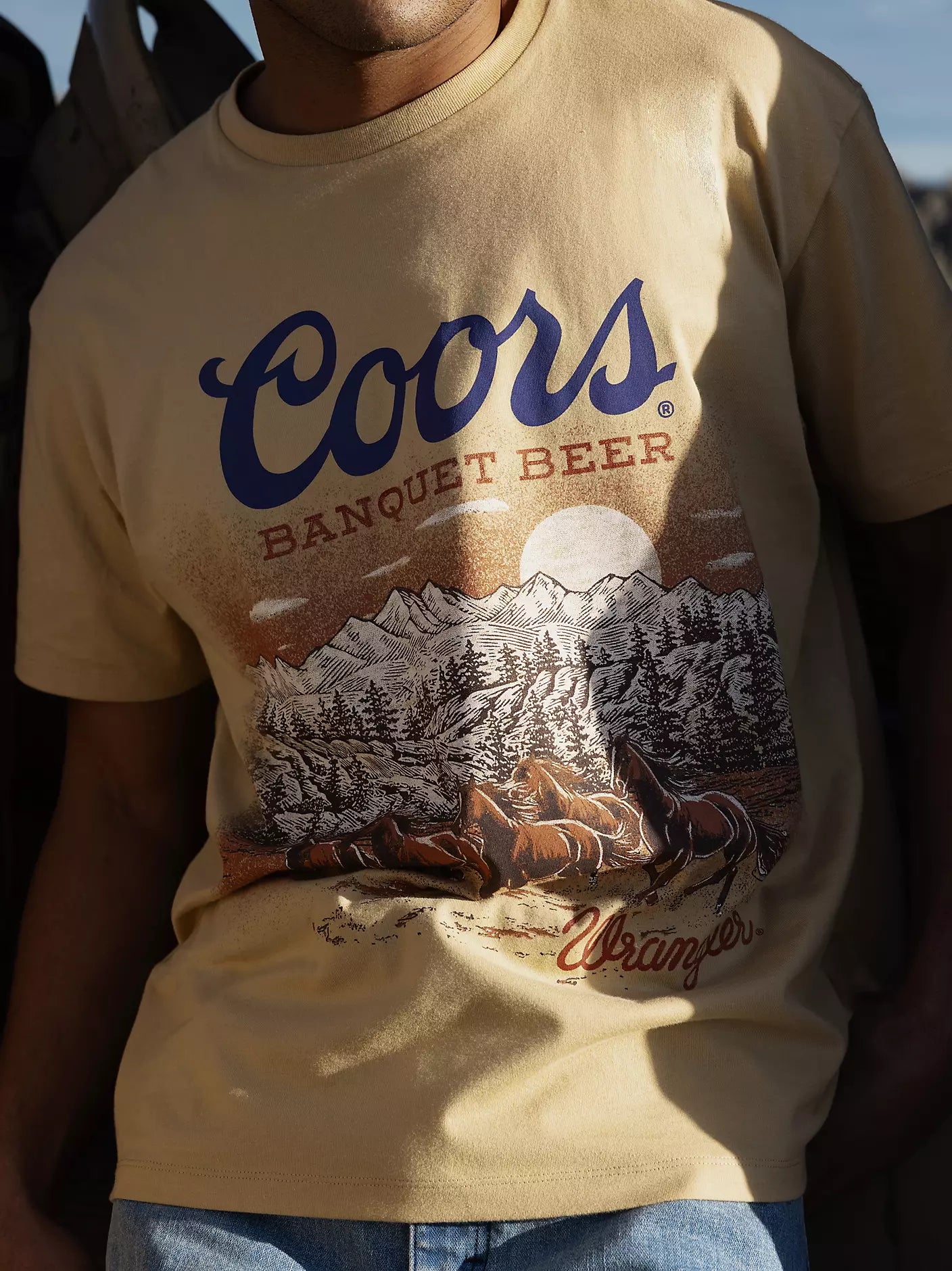 Wrangler x Coors Wild Horses Unisex T-Shirt: Moonstone