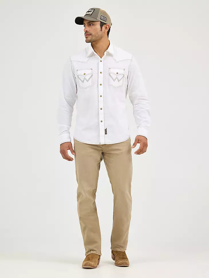 Wrangler Men’s Retro Slim Fit Straight Leg Jean: Saddle Tan