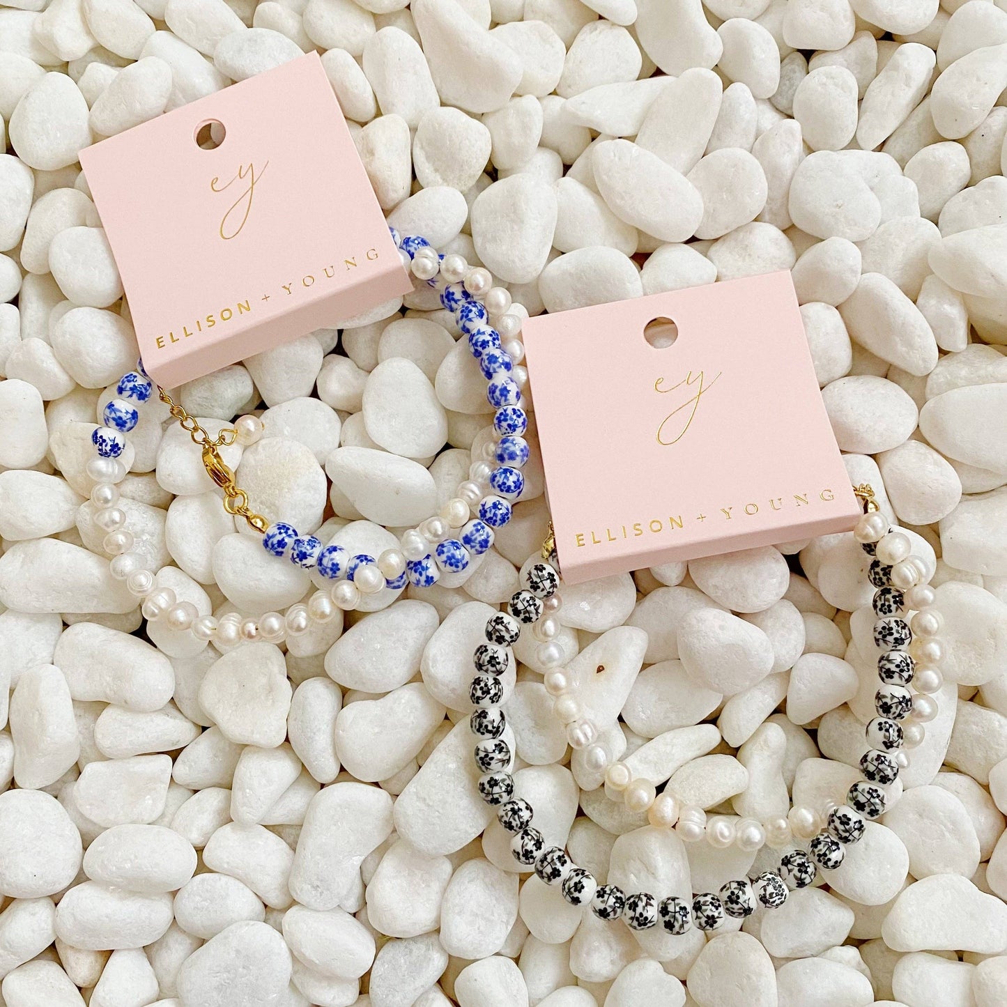 So Fresh Pearl And Porcelain Choker Necklace: Black