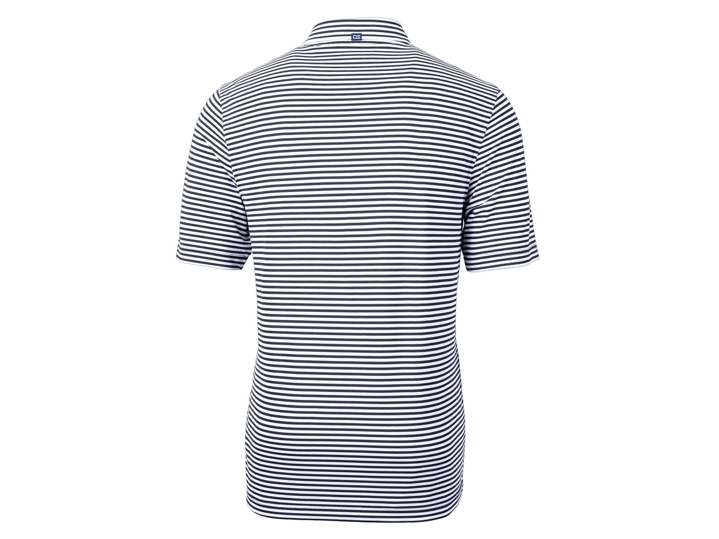 Cutter & Buck Virtue Eco Pique Stripe Recycled Mens Polo: Navy Blue