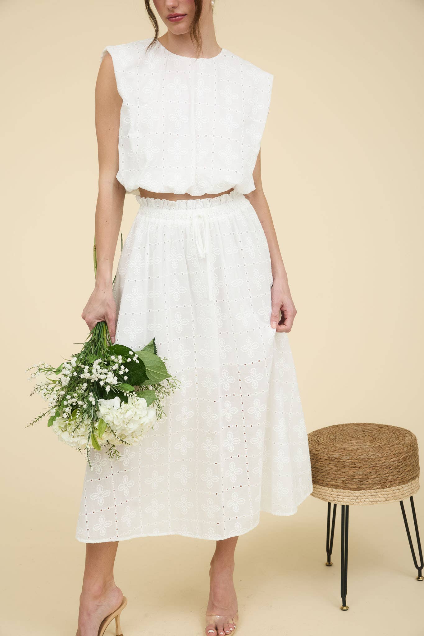 Sweet Magnolia Eyelet Skirt
