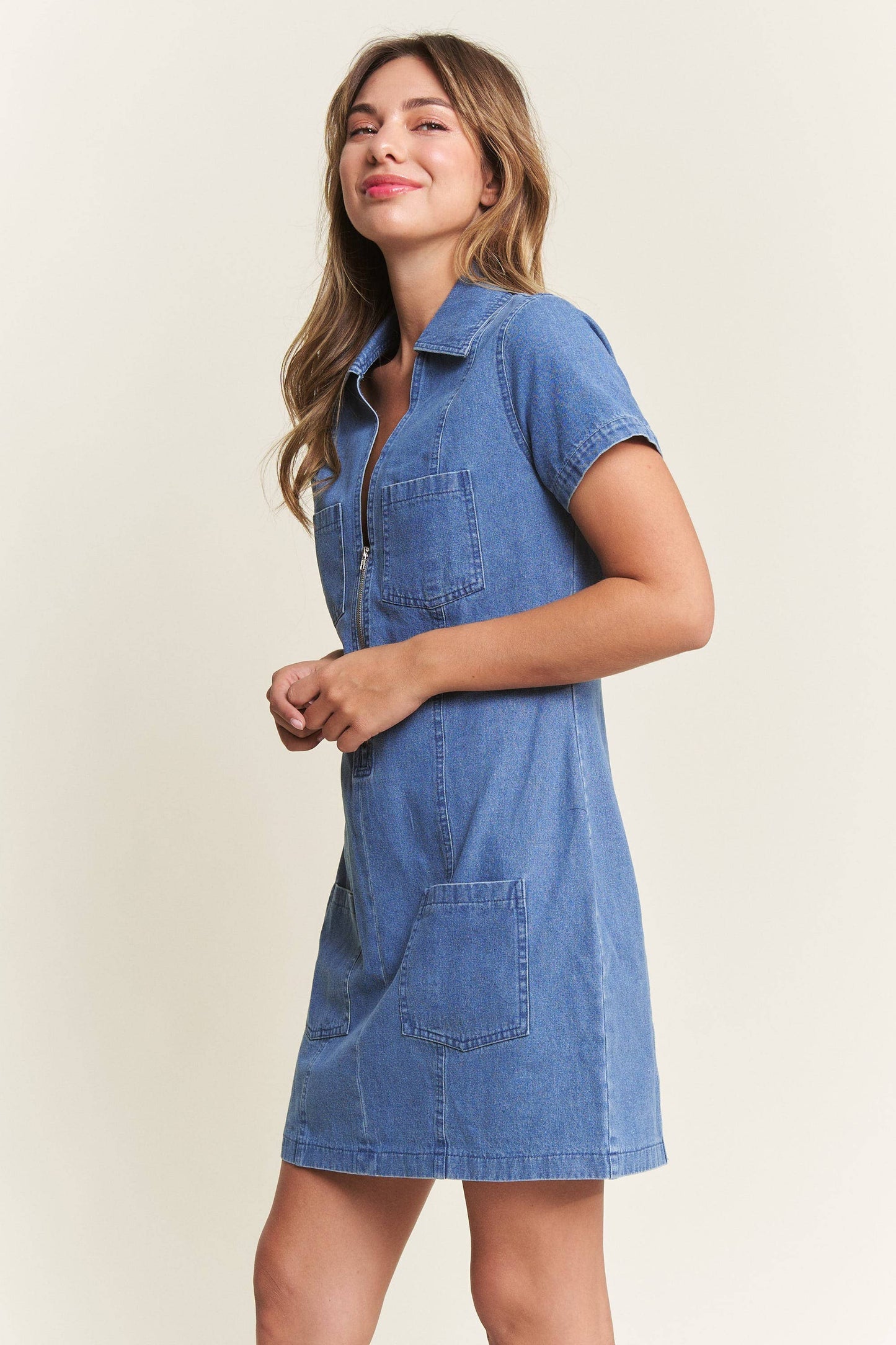 Bluebird Washed Denim Mini Dress
