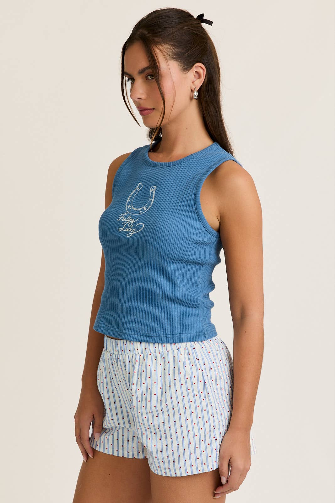 Feeling Lucky Embroidered Tank Top