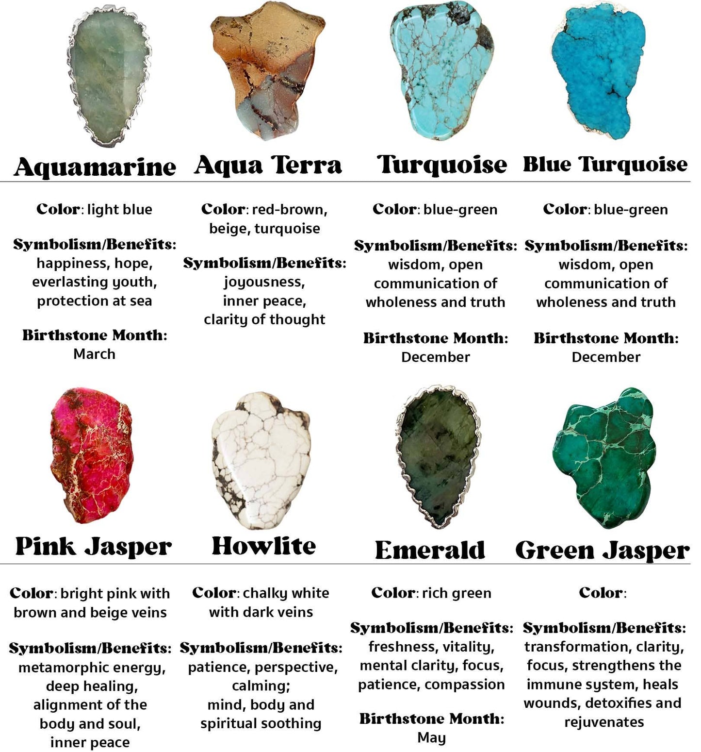 Gemstone Bolo Tie - Aquamarine Black / Silver