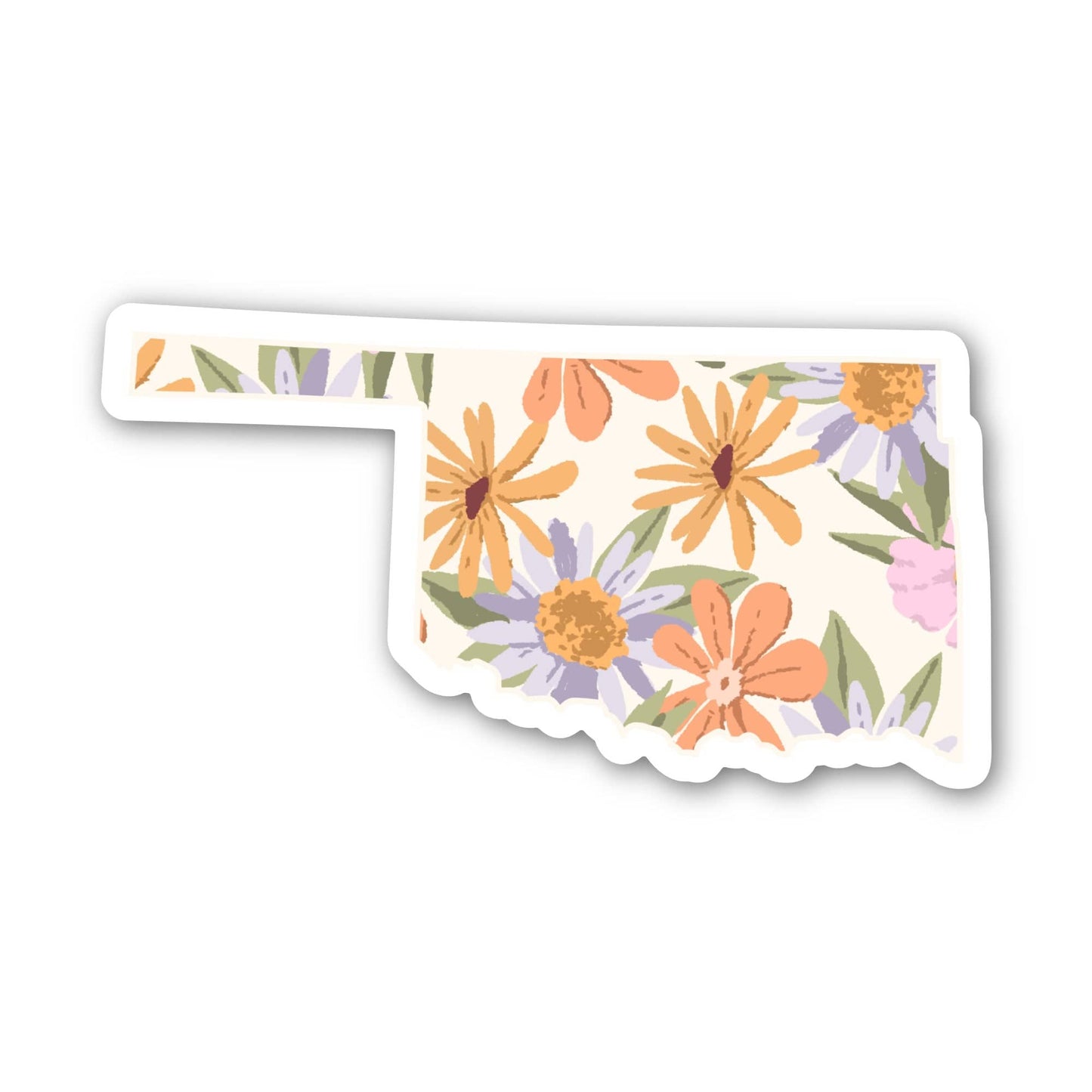 Oklahoma Floral Pattern Sticker