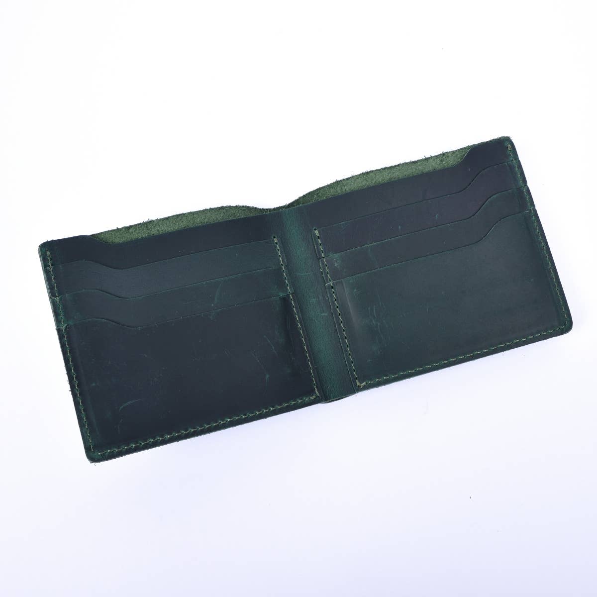 Leather Wallet, Bifold Wallet, Handmade Wallet for Men: Dark Brown
