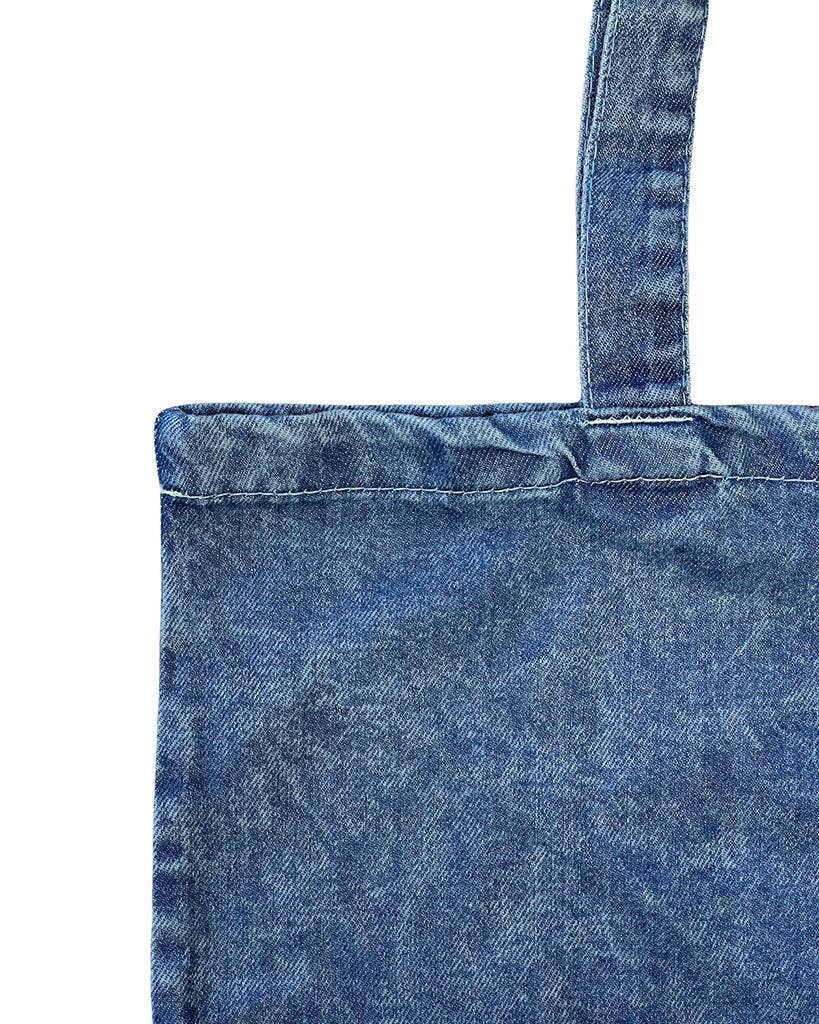 TBF Heavy Cotton Denim Convention Tote Bag - TF270: Washed Denim