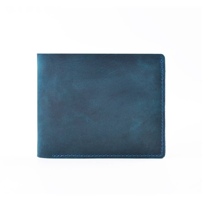 Leather Wallet, Bifold Wallet, Handmade Wallet for Men: Dark Brown