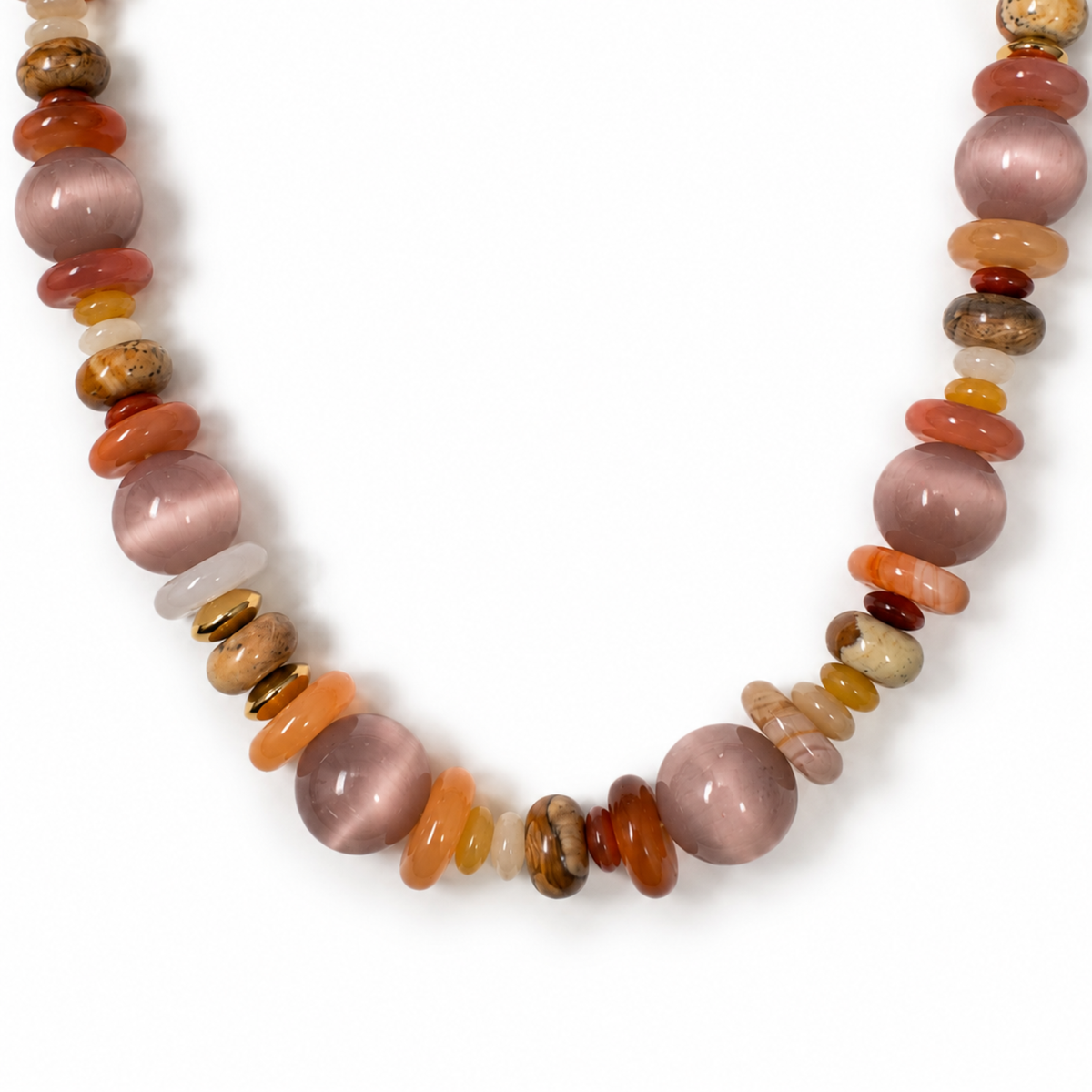 Terra Luxe Mixed Stone Bead Necklace
