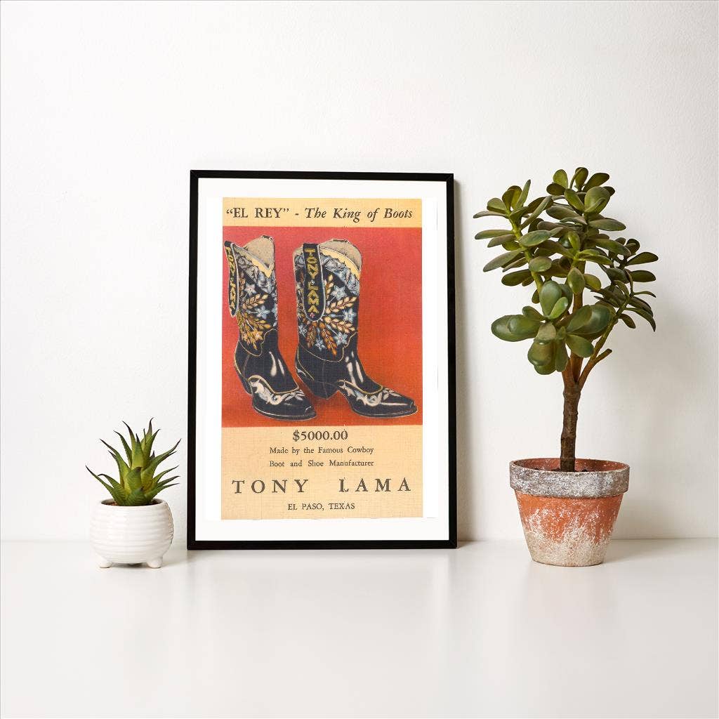 Art Print SH-23 Cowboy Boots by Tony Lama