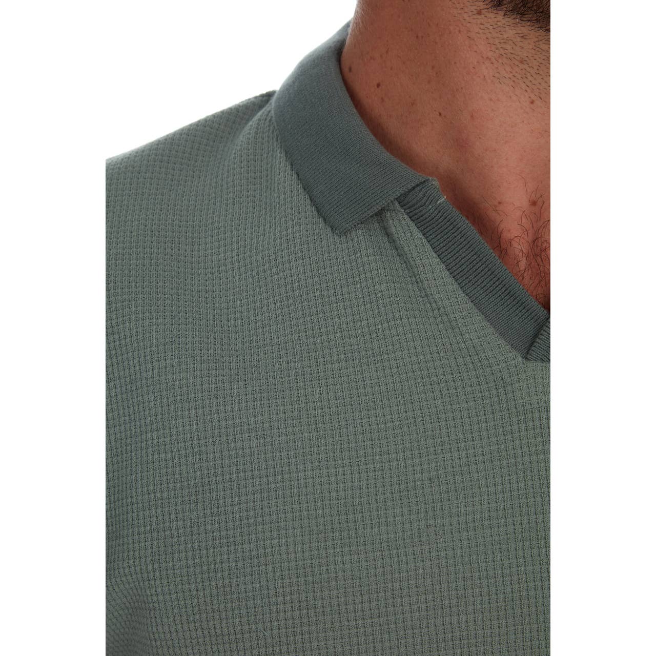 Johnny Collar Polo: Seafoam