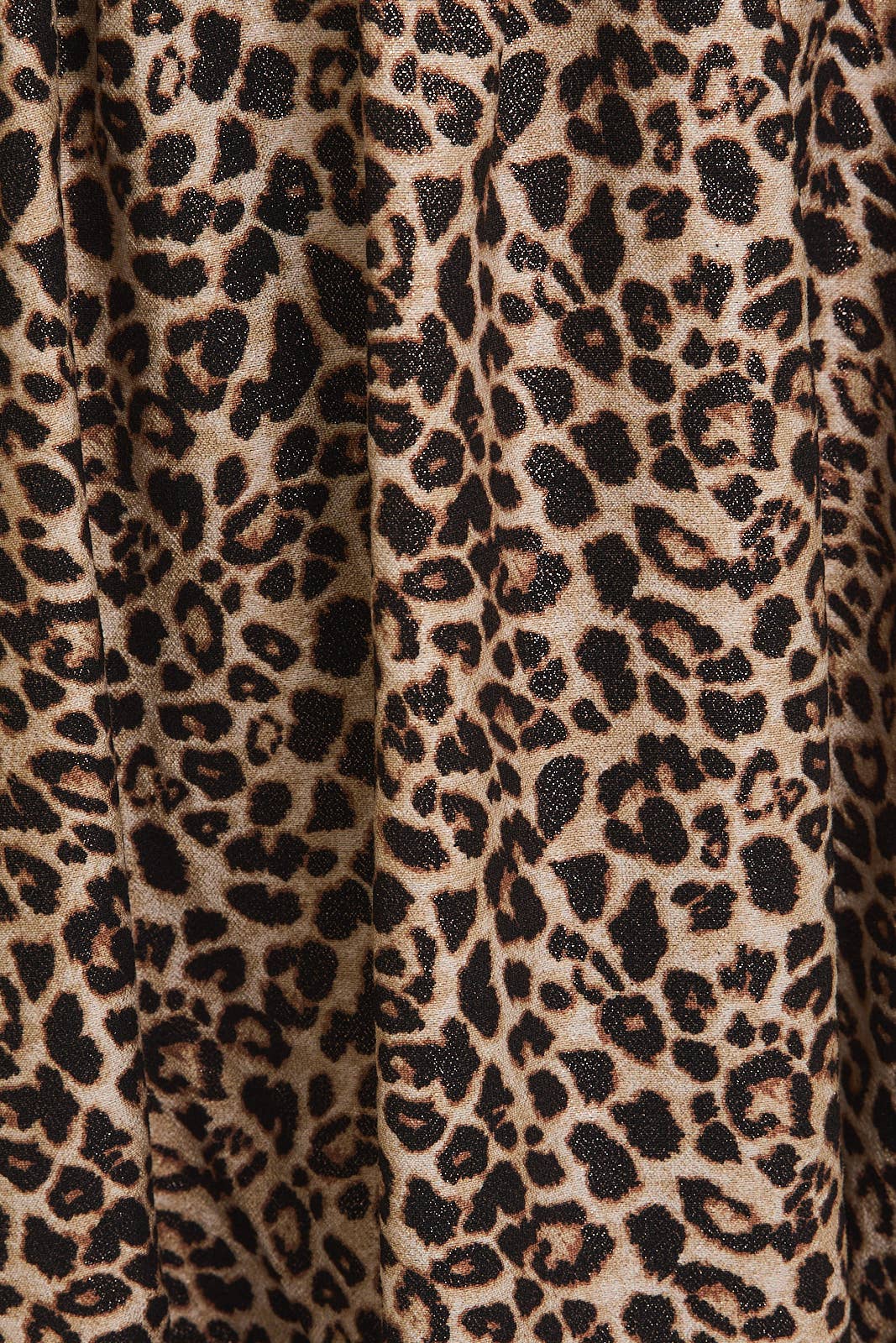 SPG Strap Bubble Hem Leopard Mini Dress: Tan-Black Leopard