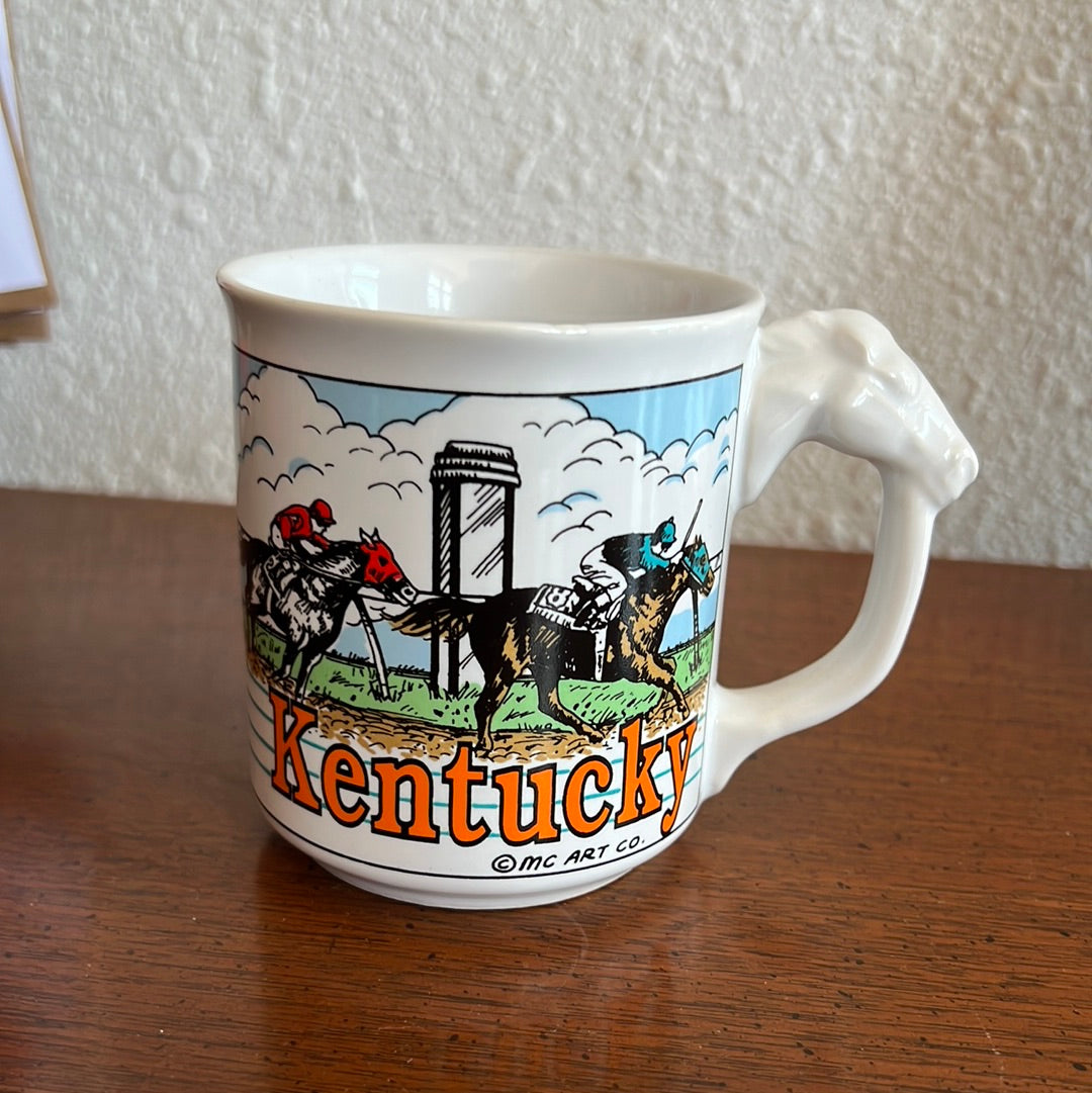 Vintage Kentucky horse mugs